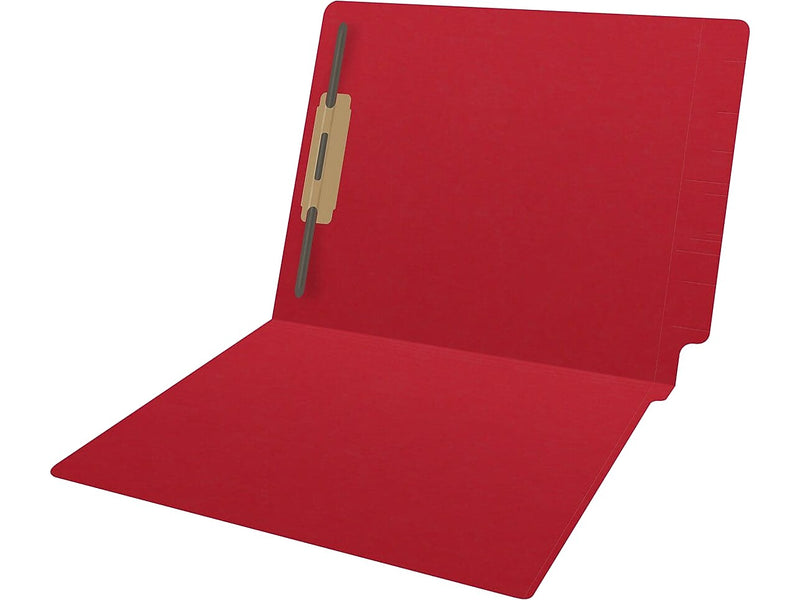 Medical Arts Press Reinforced End Tab File Folder, Straight Cut, Letter-Size, Red, 50/Box (S-01601-RED)
