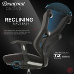 Beautyrest Duo-EX Ergonomic Mesh Swivel Task Chair, Black/Gray (60051GRY)