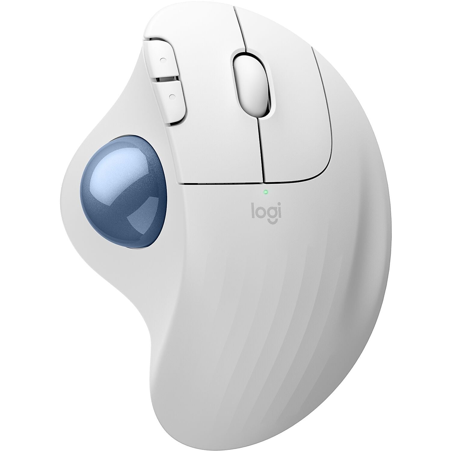 Logitech Ergo M575S Wireless Ergonomic Optical Mouse, Off-White/Blue (910-007028)
