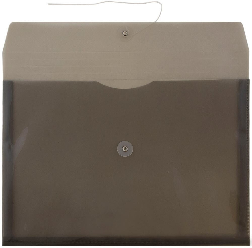 JAM Paper Premium Plastic Document File, Legal, Gray, 3/Pack (219B1SMX3)