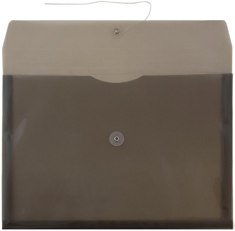 JAM Paper Premium Plastic Document File, Legal, Gray, 3/Pack (219B1SMX3)
