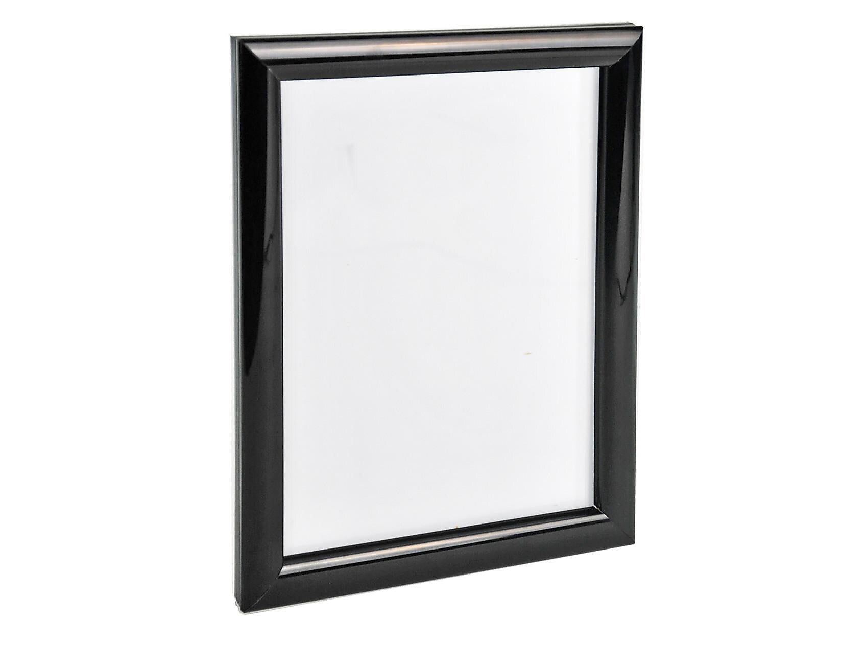 Azar Poster Holder, 8.5" x 11", Wall Mounted, Black, Plastic, 4/Pack (300336-BLK-4PK)