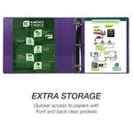 Samsill Earth's Choice Plant-Based 2" View Binders,  3-Ring , Made in USA, Purple, 2/Pack (SAMU86608)