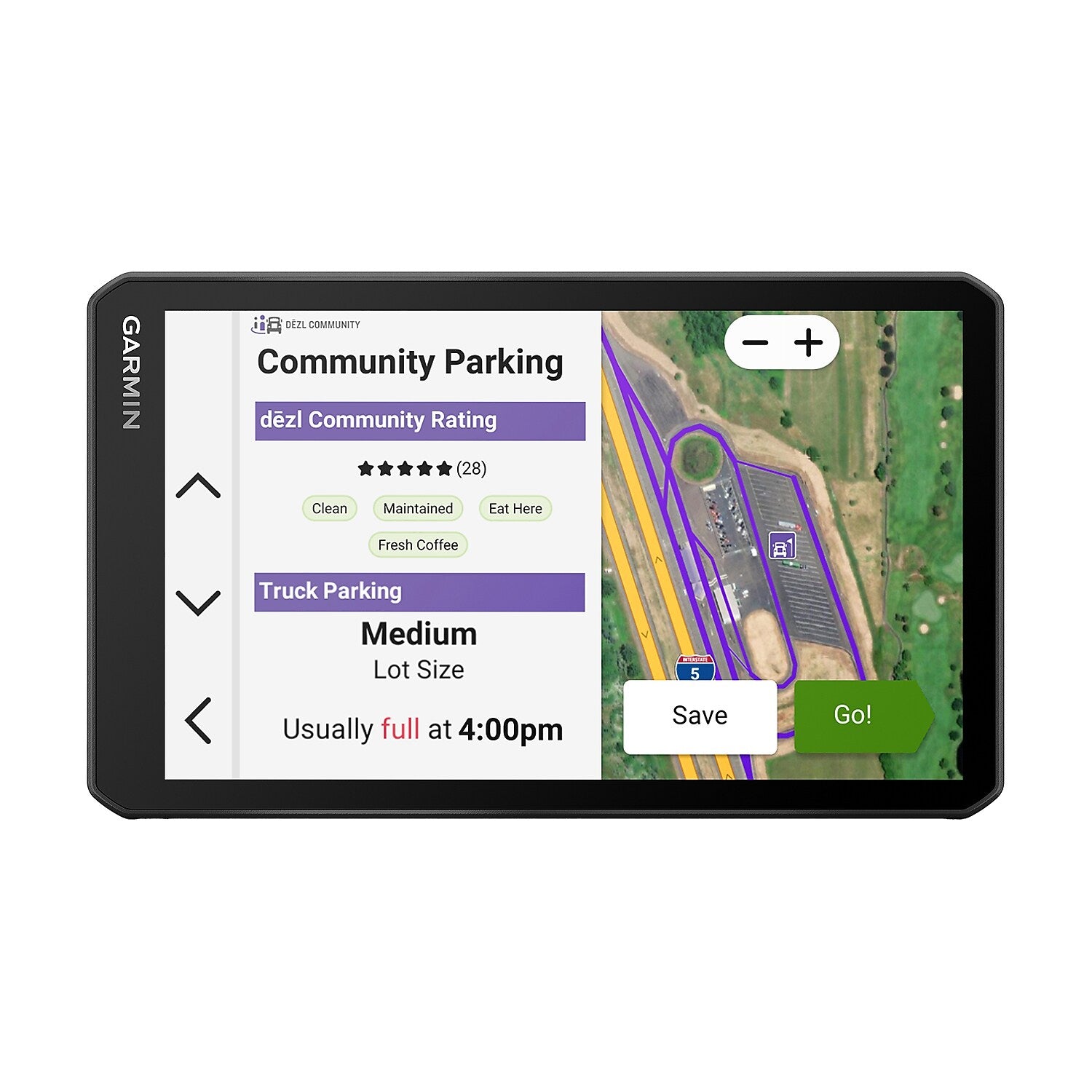 Garmin dezlCam OTR725 7" GPS Truck Navigator with Built-in Dash Cam, Black (010-02927-00)
