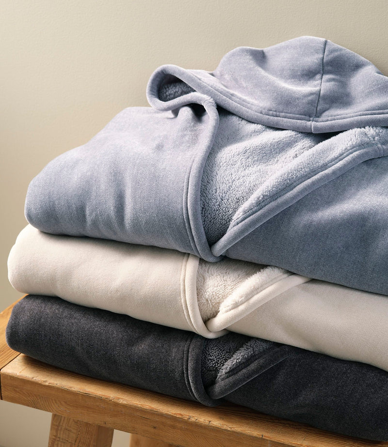 L.L.Bean Cozy Chenille Wearable Throw, Gray (1000248683)