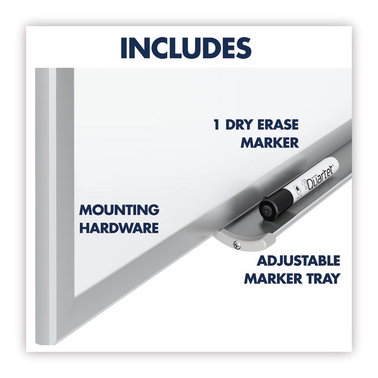Classic Series Nano-Clean Dry Erase Board, 72" x 48", White Surface, Satin Aluminum Frame
