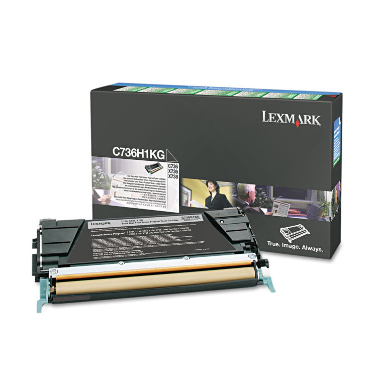 C736h1kg Return Program High-Yield Toner, 12,000 Page-Yield, Black