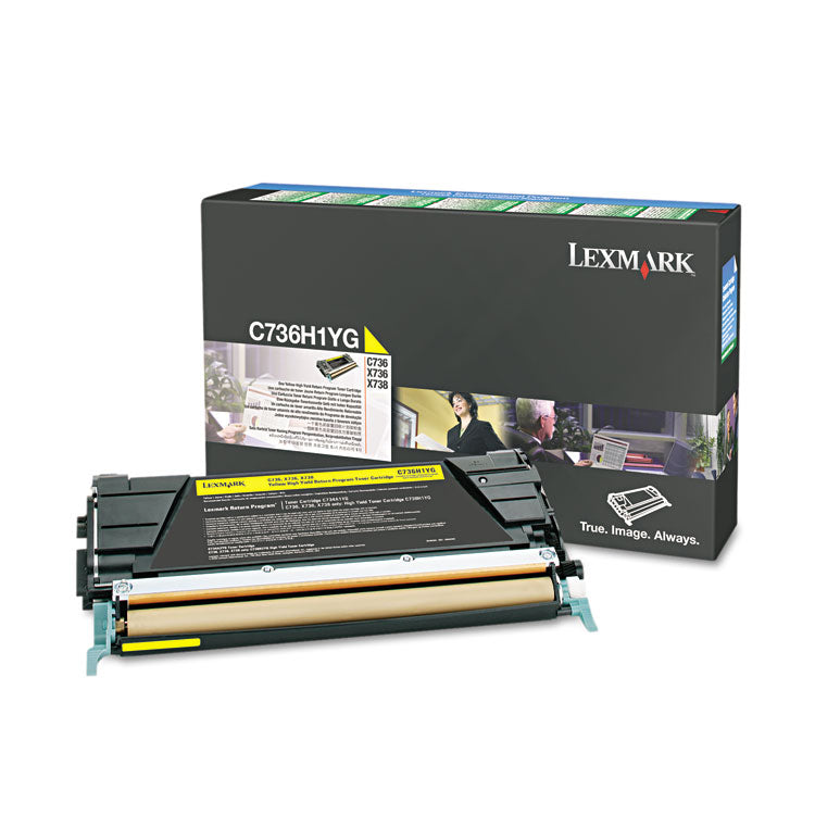 C736h1yg Return Program High-Yield Toner, 10,000 Page-Yield, Yellow