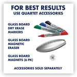 Infinity Magnetic Glass Calendar Board, Monthly Planning/Scheduling, 24" x 18", White Surface