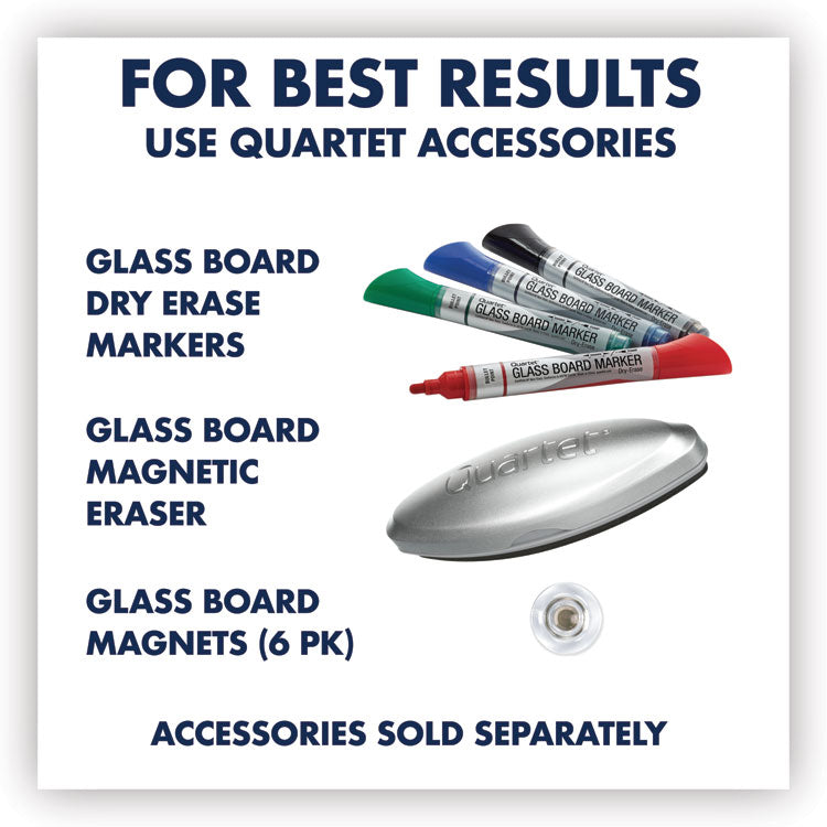 Infinity Magnetic Glass Calendar Board, Monthly Planning/Scheduling, 24" x 18", White Surface