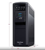 CyberPower PFC Sinewave Series 1350VA UPS, 10-Outlets, Black (CP1350PFCLCD)