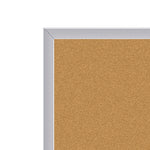 Ghent Natural Cork Bulletin Board, Satin Aluminum Frame, 4'H x 7'W (AK47)