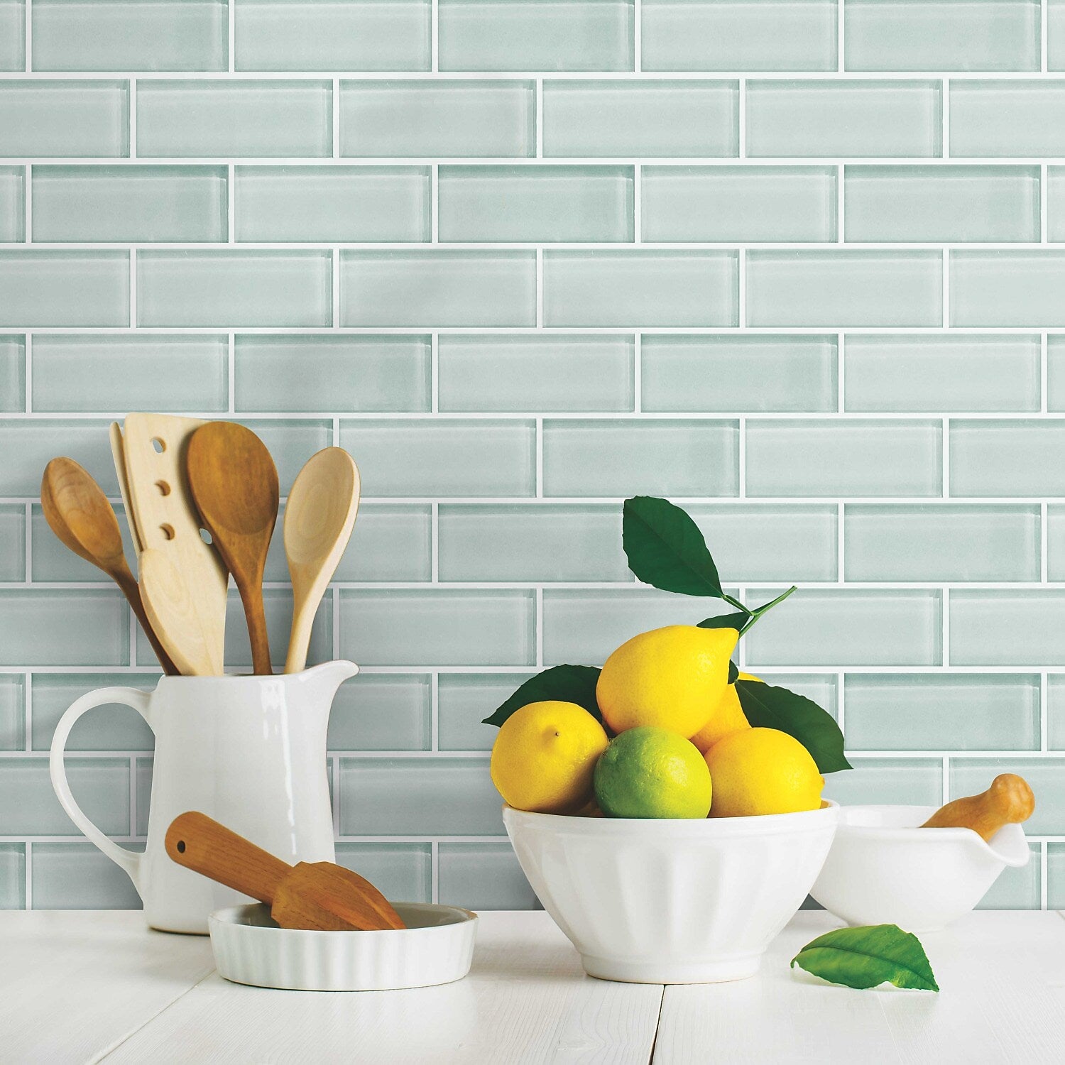 York Wallcoverings Seaglass Subway Peel and Stick StickTiles (TIL4964FLT)