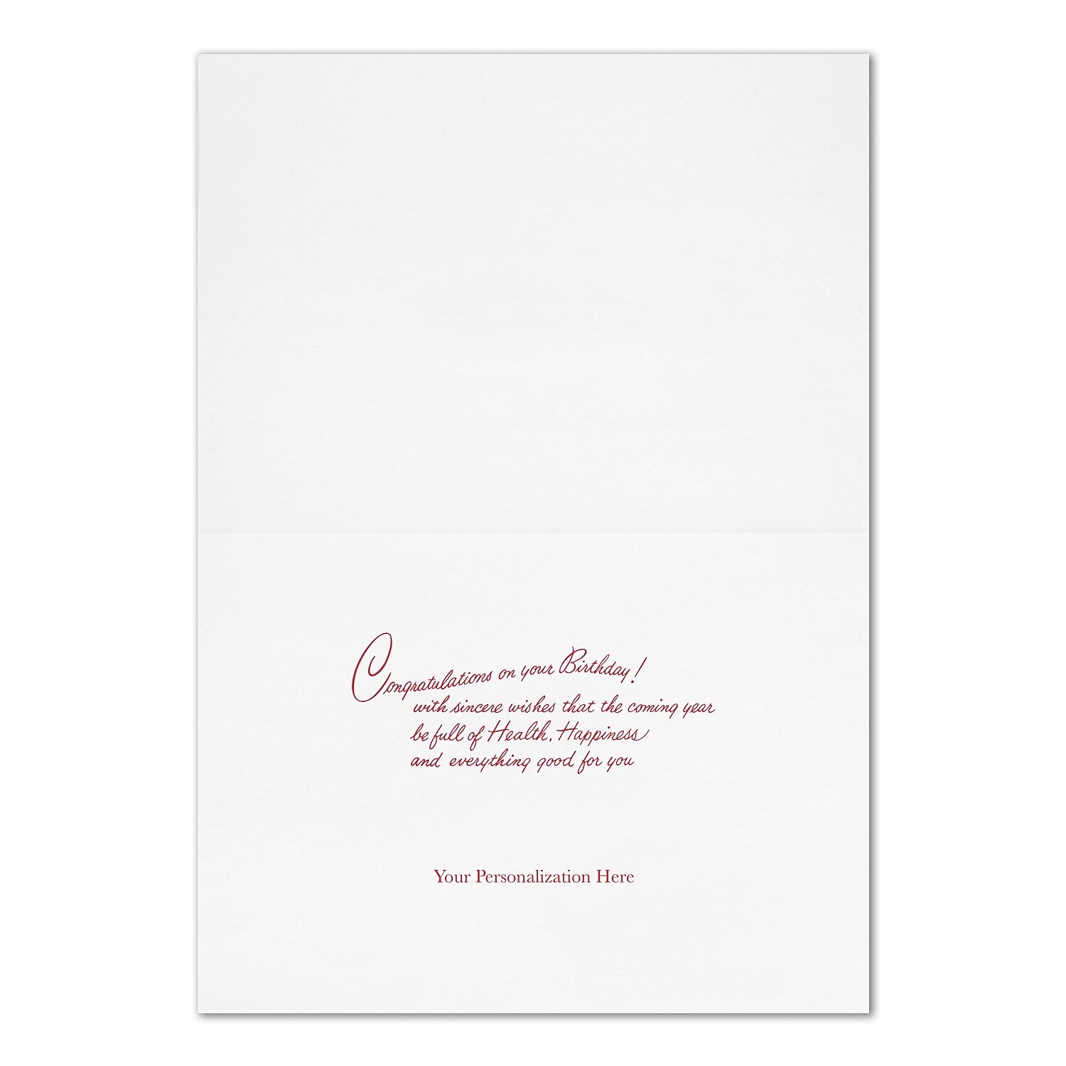 "Sparkling Candles" Birthday Card w/ Gold Lined White Envelope, 50/BX