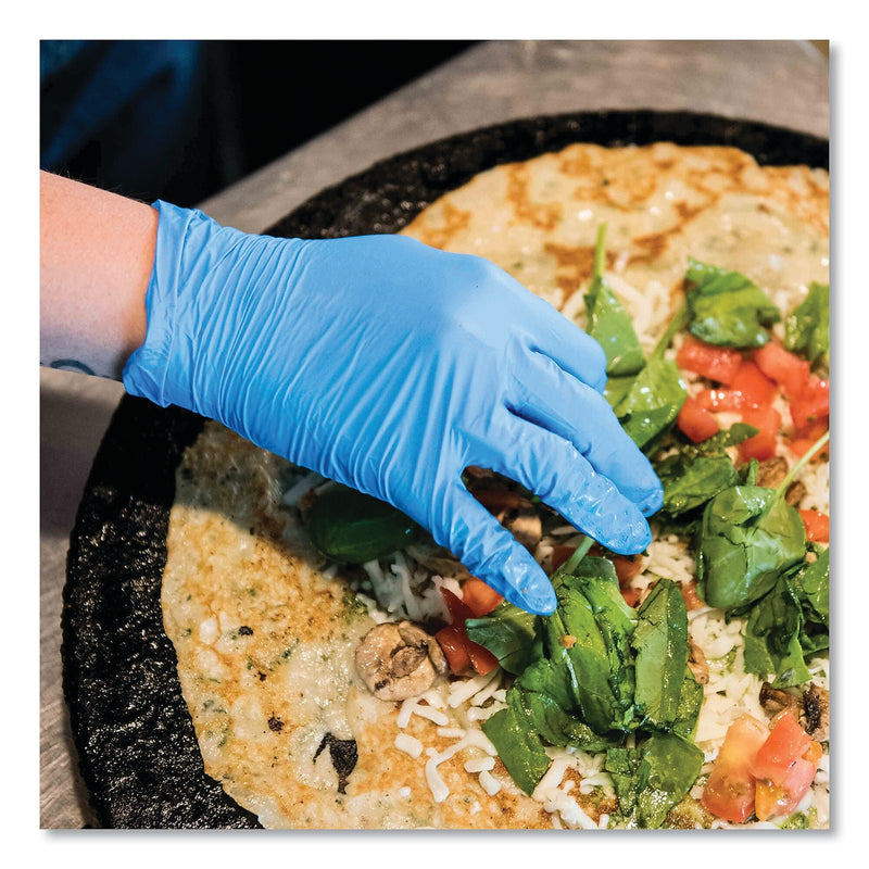 GloveWorks by AMMEX Industrial Nitrile Gloves, Powder-Free, 5 mil, Blue, Large, 100 Gloves/Box, 10 Boxes/Carton