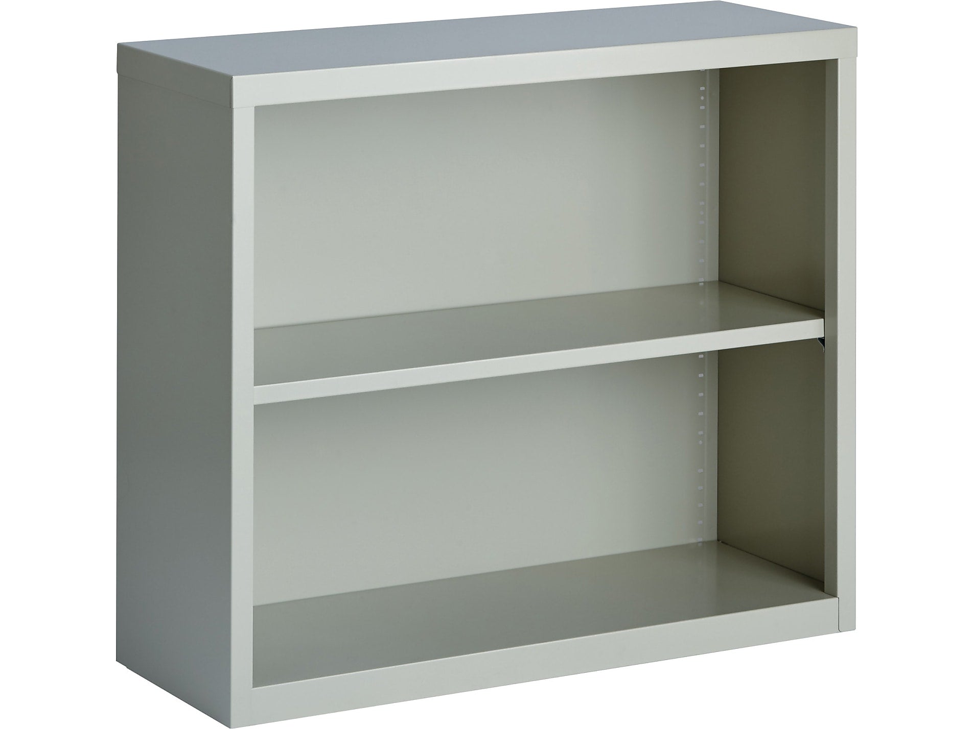 Hirsh HL8000 Series 30"H 2-Shelf Bookcase with Adjustable Shelf, Light Gray Steel (21988)