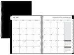 2022-2023 Blue Sky 8.5" x 11" Teacher's Weekly/Monthly Lesson Planner, Solid Black (BLS134433)