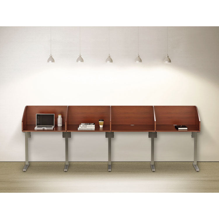 Study Carrell Add On, 1-Leg, 31.25 X 23.25 X 45.25, Cherry