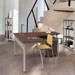 Trento Line L-Shaped Desk, 59.13" X 59.13" X 29.5", Cherry