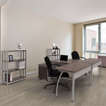 Trento Line L-Shaped Desk, 59.13" X 59.13" X 29.5", Cherry