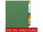 Medical Arts Press Reinforced End Tab File Folder, Straight Cut, Letter-Size, Green, 50/Box (S-01502-GRN)