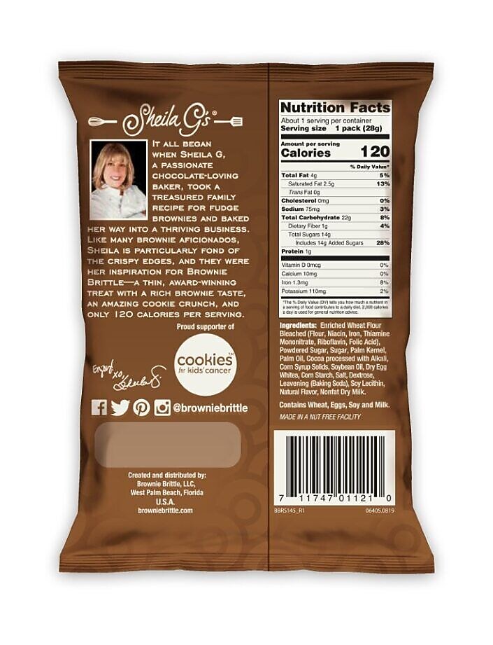 Sheila G's Brownie Brittle Chocolate Chip Cookies, 6 oz., 6 Bags/Pack (BBCC6)