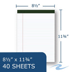 Roaring Spring Legal Pads, 8.5" x 11.75", 20 lb. Heavyweight Biobased Paper, White, 40 Sheets/Pad, 12 Pads/Pack (24326)