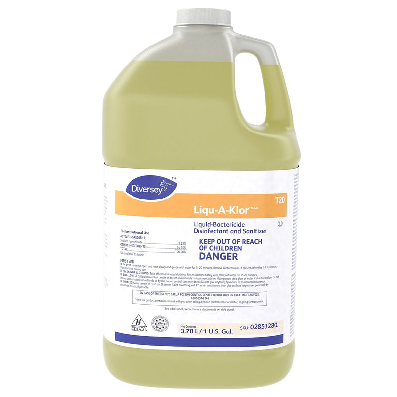Liqu-A-Klor Liquid-Bactericide Disinfectant and Sanitizer, 1 Gallon, 4/Carton (02853280)