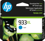 HP 933XL Cyan High Yield Ink Cartridge, Prints Up to 825 Pages (CN054AN#140)