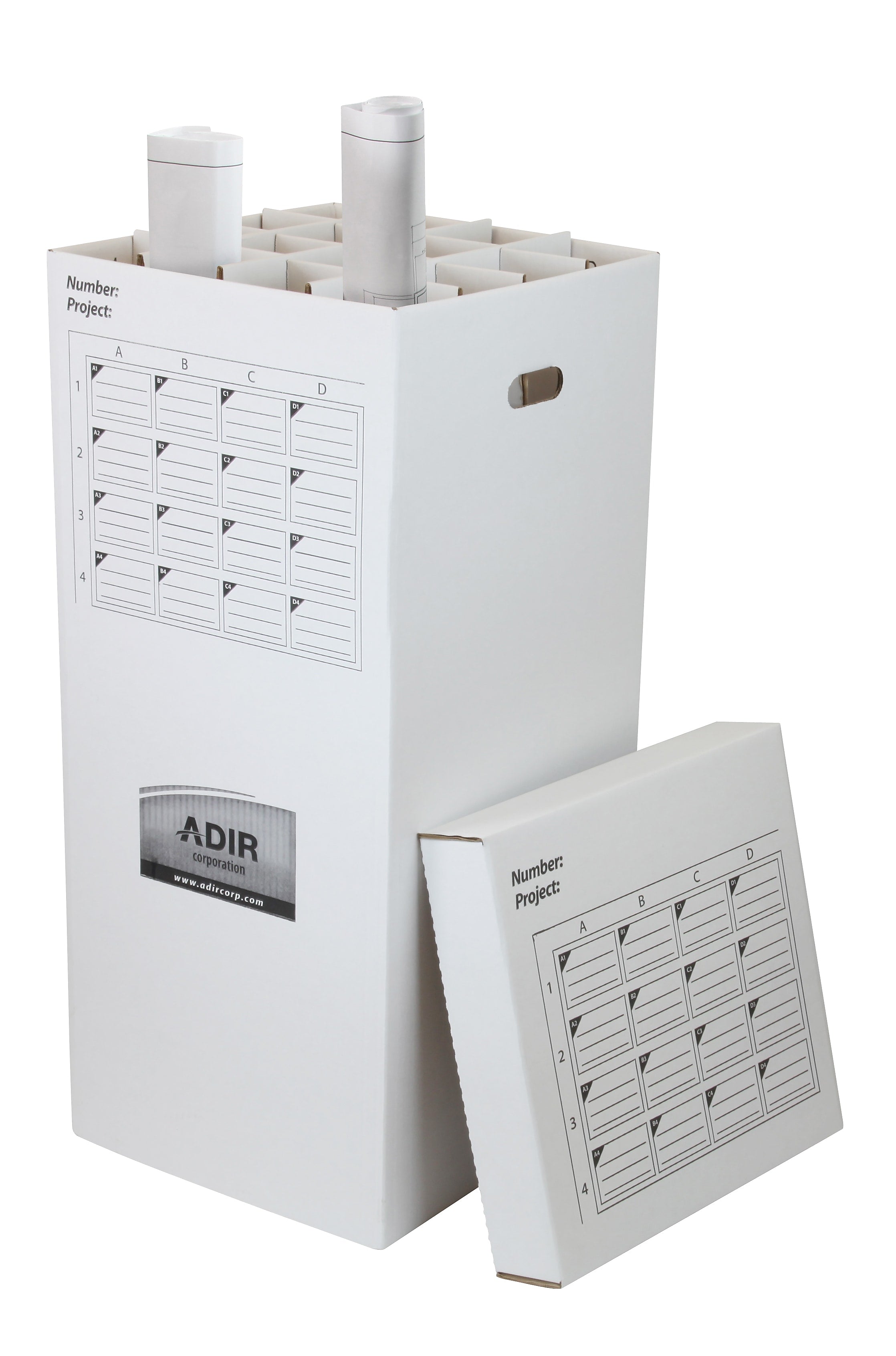 AdirOffice Paperboard File Cart, White (623-KIT1)