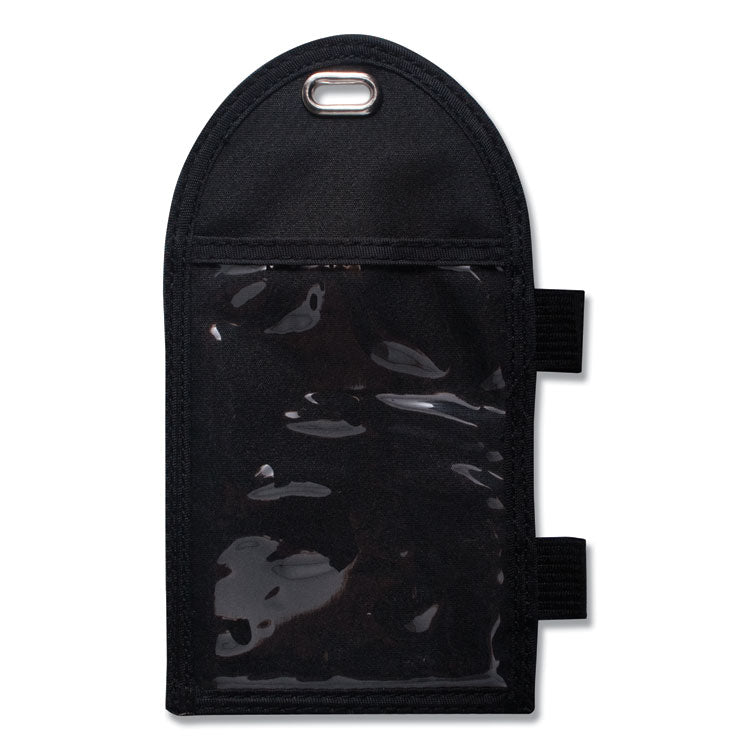 Badge Holder with Pen Loop, Vertical, Black 3.25" x 6" Holder, 2.75" x 3.5" Insert, 12/Box
