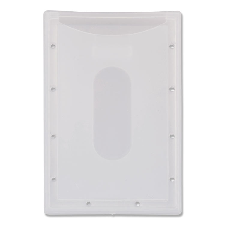 Clear ID Card Holder, Horizontal, Clear 2.31" x 3.69" Holder, 2.13" x 3.38" Insert, 25/Pack