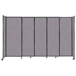 Versare ShieldWall Folding Mobile Room Divider, 82"H x 135"W, Cloud Gray Fabric (DS1911108-1)