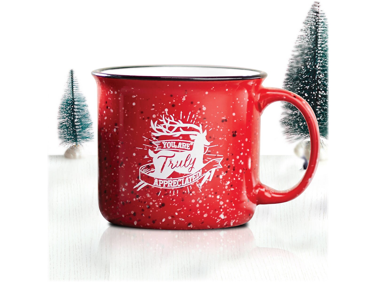 Baudville "You Are Truly Appreciated" Ceramic Coffee Mug, 13 oz., Red/White (70970)