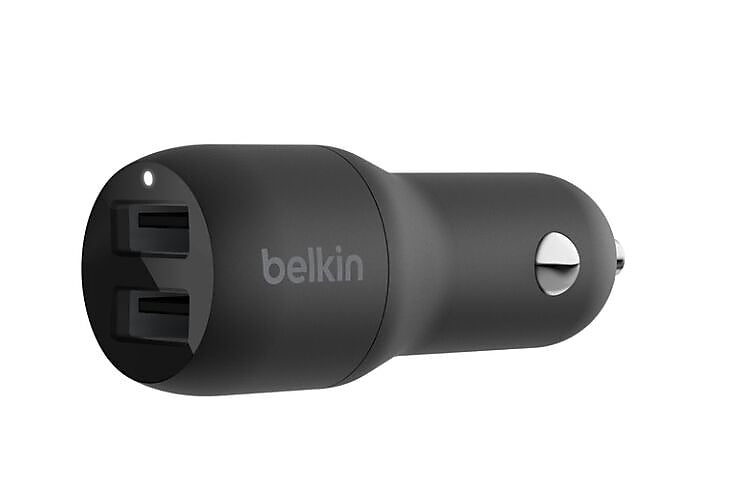 Belkin BOOST CHARGE Dual USB-A Car Charger 24W Black (CCB001BTBK)