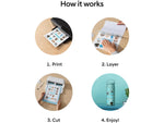 Cricut Die Cutting Printable Waterproof Holographic Sticker Set, Clear (2010350)