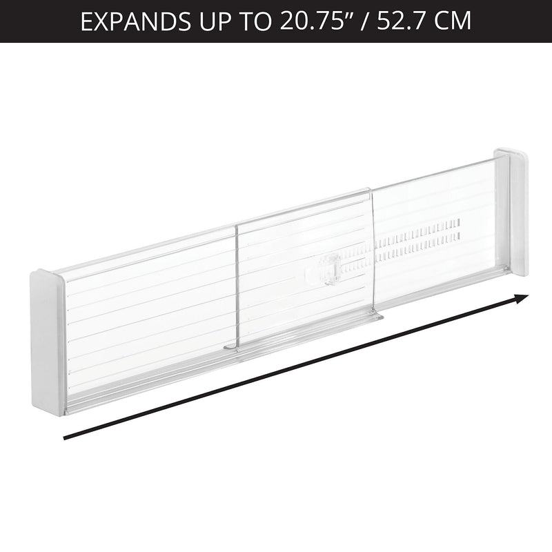 iDESIGN Plastic Deep Drawer Dividers, Clear, 2/Set (27929M2)