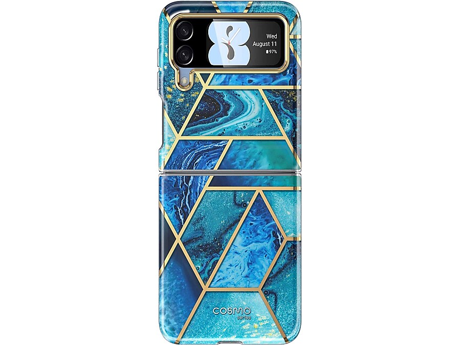 i-Blason Cosmo Ocean Blue Snap Case for Samsung Galaxy Z Flip4 (Galaxy2022-ZFlip4-5G-Cosmo-Ocean)