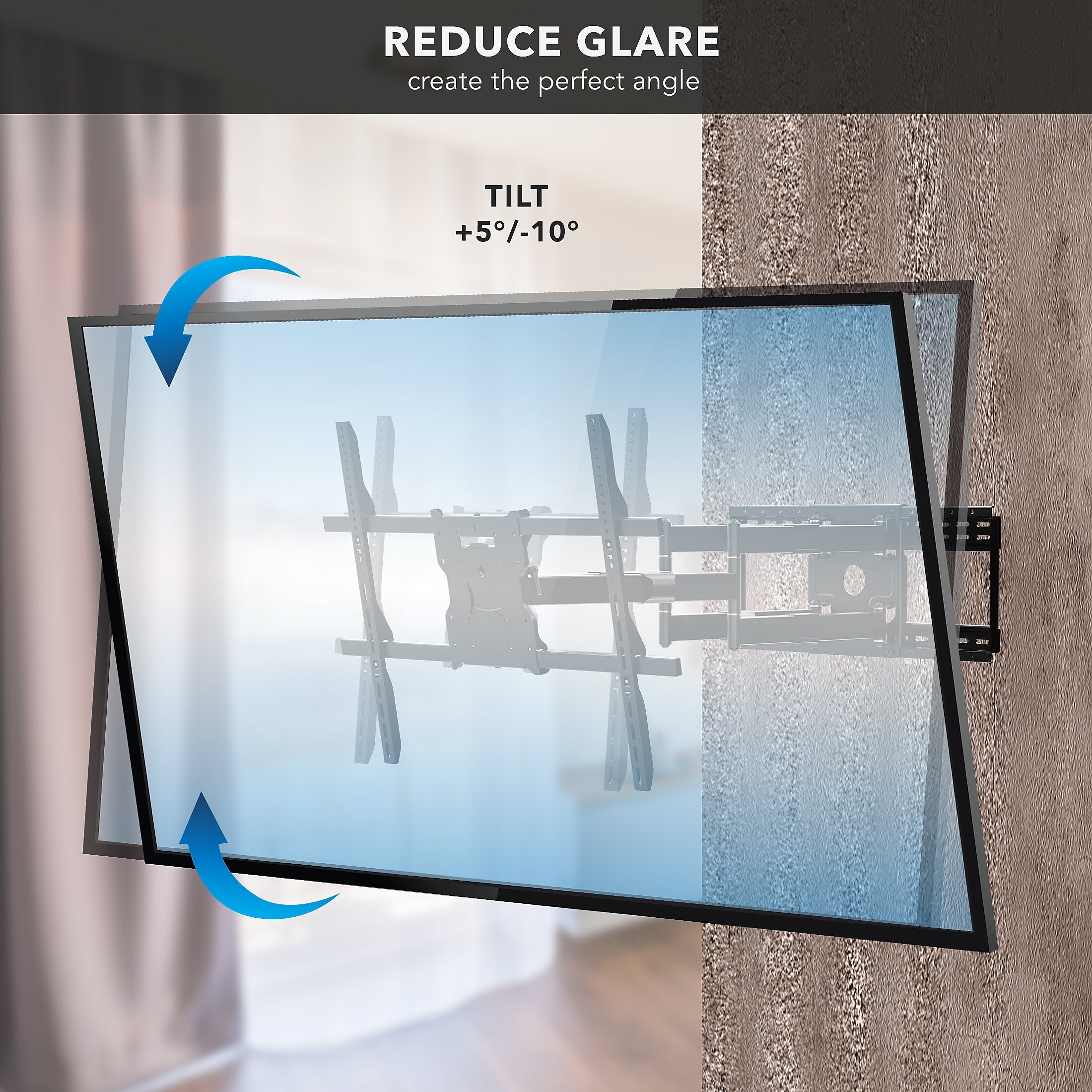 Mount-It! Full-Motion TV Mount, 275 lbs. Max. (MI-394)