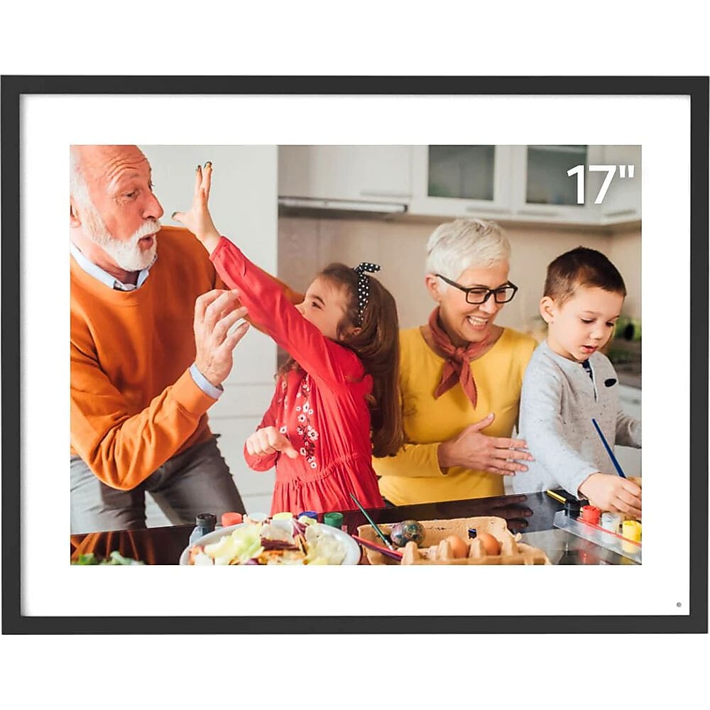 Cozyla 17" WiFi Digital Picture Frame, Gray/White (CD-3M341F)