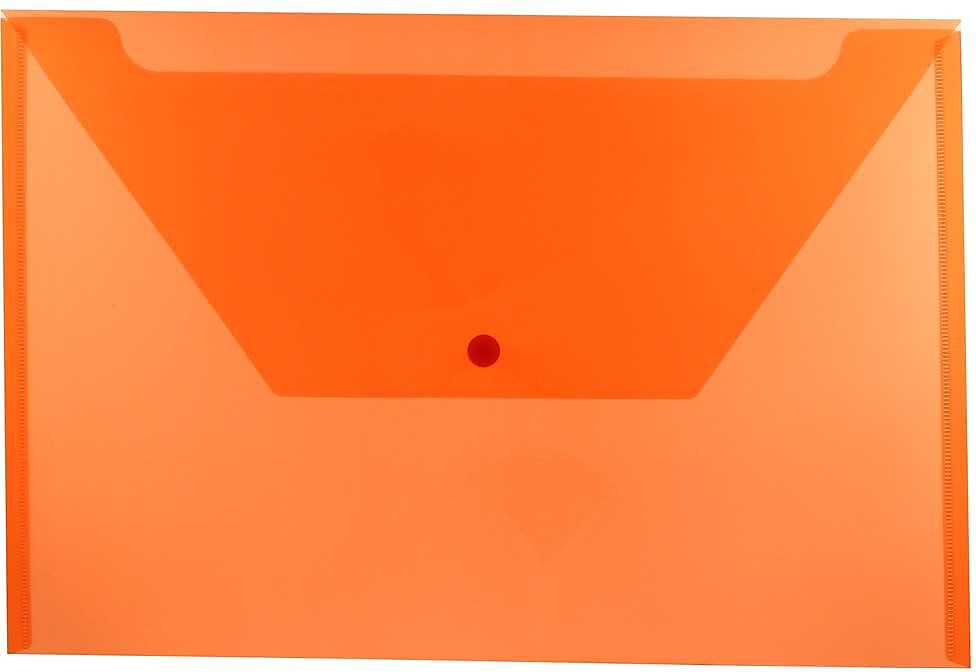 JAM Paper Premium Plastic Document File, 1 Pocket, Legal, Orange, 3/Pack (219S0orx3)