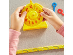 hand2mind NumberLine Clock Mini Student Clock, Yellow, 6/Set (92287)