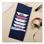 Avery Slide and View Expanding File, 6 Sections, Hook/Loop Closure, Letter Size, Navy Blue