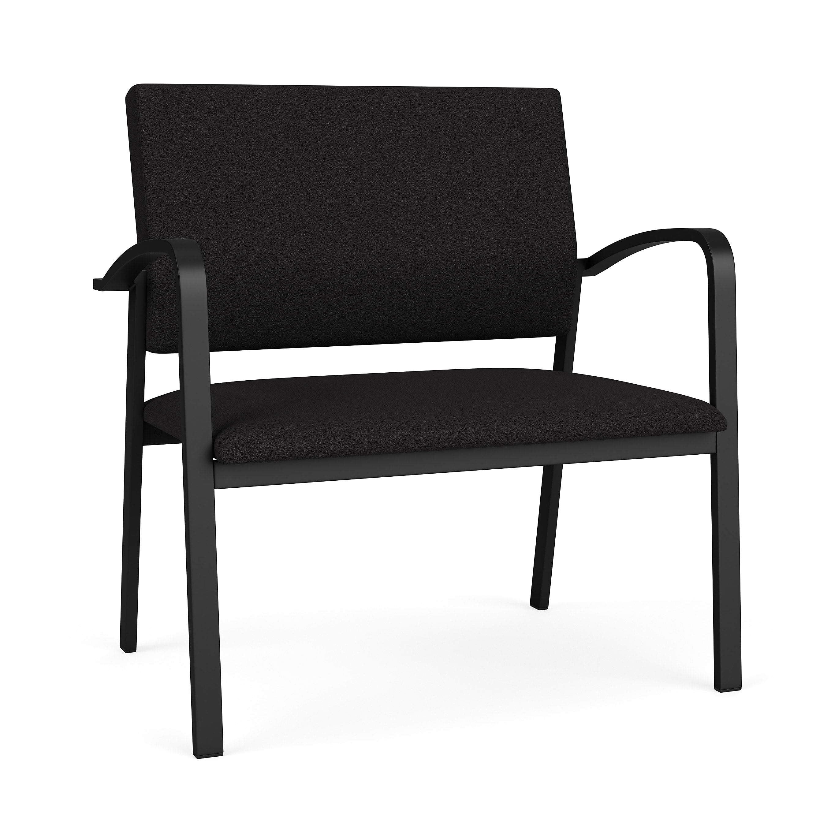 Lesro Newport Bariatric Fabric Guest Chair, Open House Black/Black (NP1401.SBK-01OHBK)