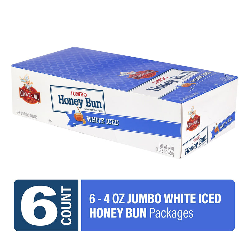Hostess Cloverhill Jumbo Iced Honeybun, 4 oz, 36/Pack (220-02472)