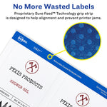 Avery Sure Feed Laser/Inkjet Durable Print-to-the-Edge Labels, 3.5" x 4.75", Satin White, 32 Labels/Pack (22827)