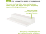 Champion Sports Youth Step-Down Baseball Pitching Rubber, White (BH72)
