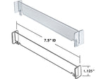 Azar 2.63" x 12" Pegboard 5-Compartment Cosmetic Tray, Clear, 2/Pack (225830-SHORT-CLR-2PK)