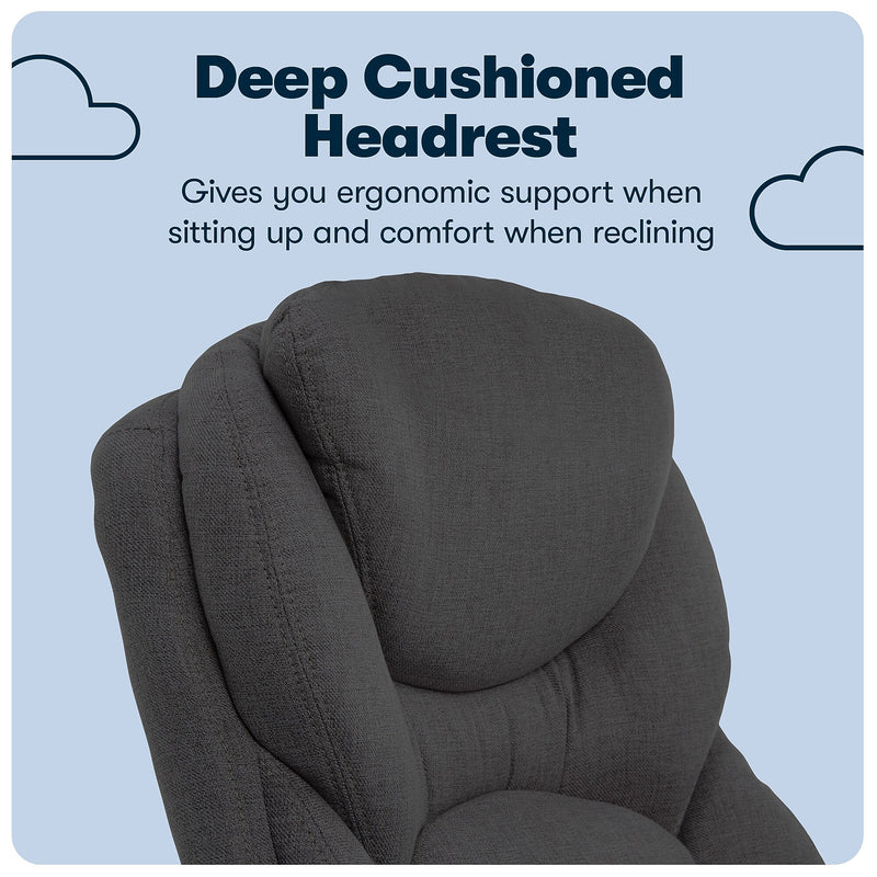 Serta Works Ergonomic Fabric Swivel Executive Chair with Back in Motion Technology, Dark Gray (44186E)