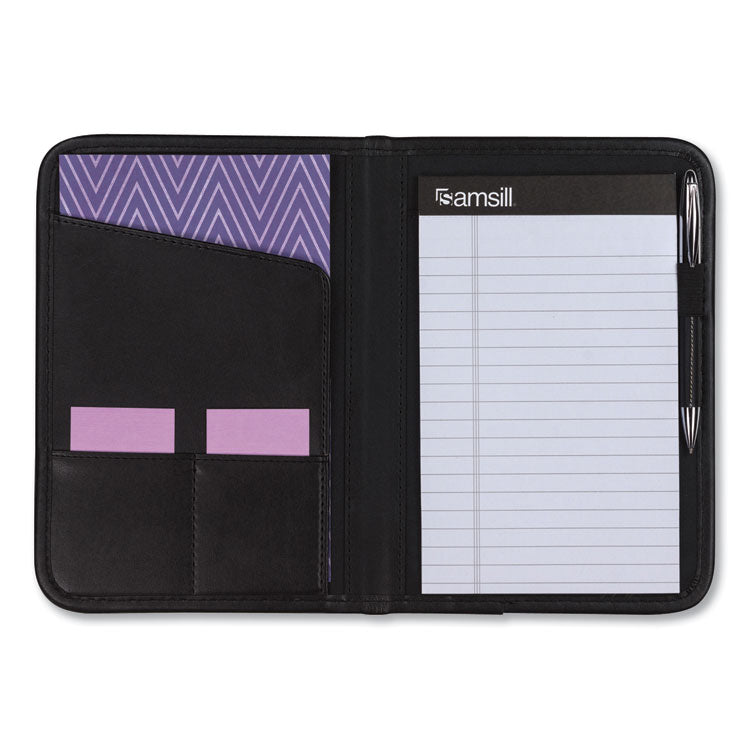 Professional Padfolio, 3/4w X 9 1/4h, Open Style, Black